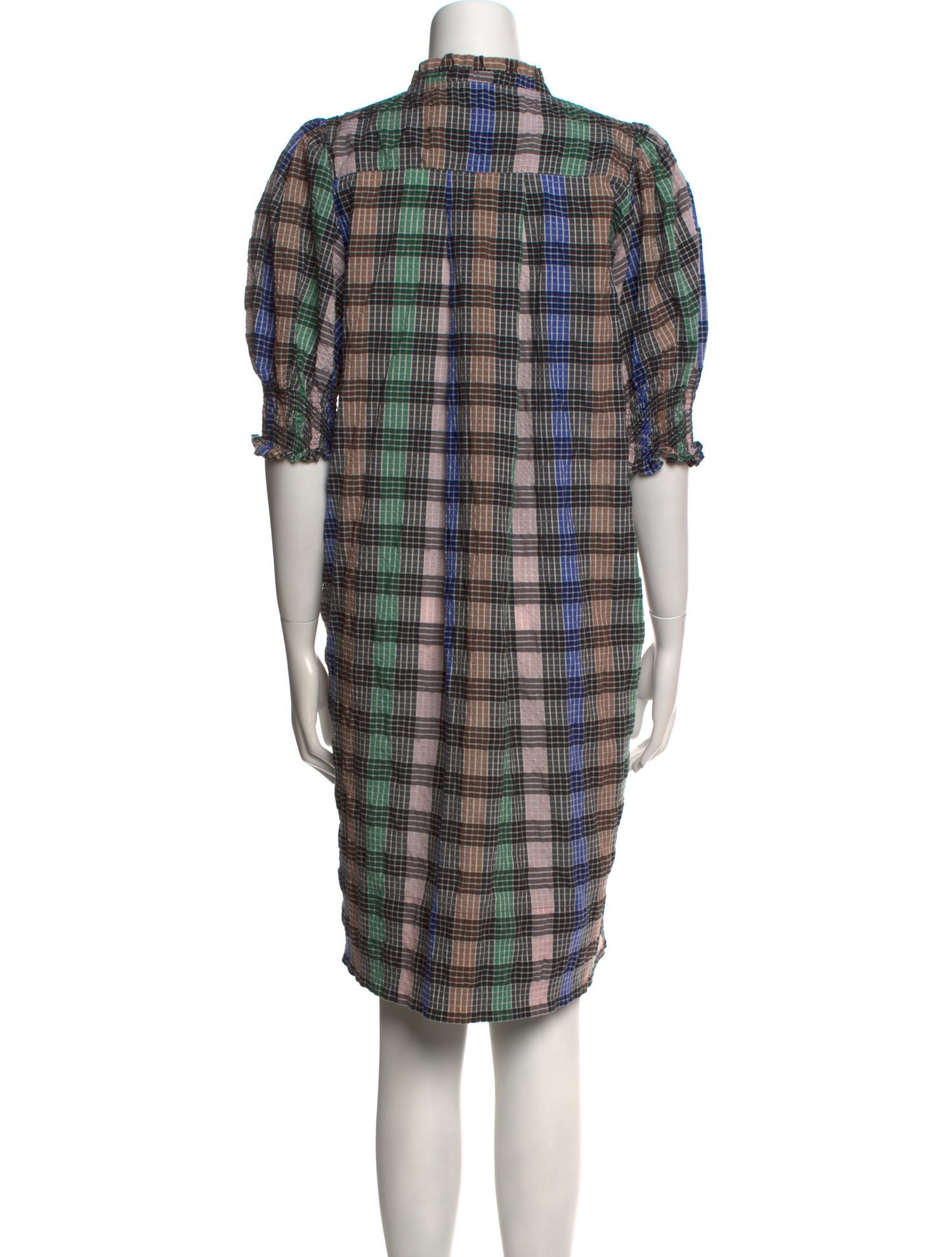 Munthe Plaid Print Knee-Length Dress